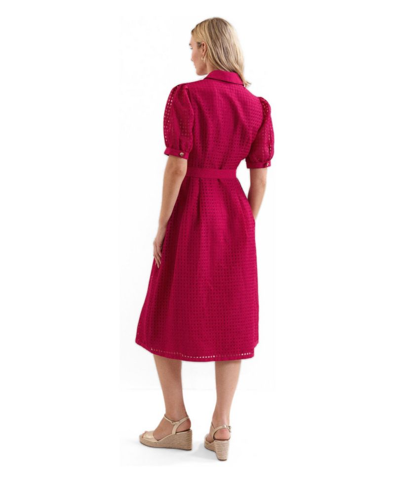 Women's Carey Belted Midi Shirt Dress