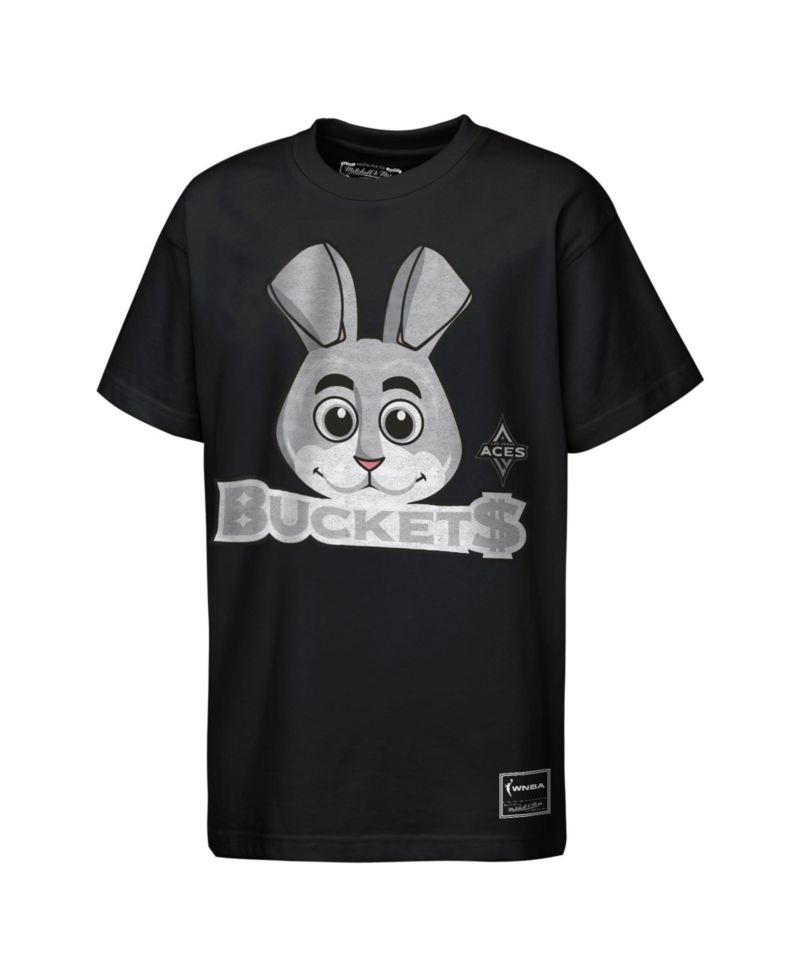 Big Boys and Girls Black Las Vegas Aces Mascot Big Face Heavyweight T-Shirt
