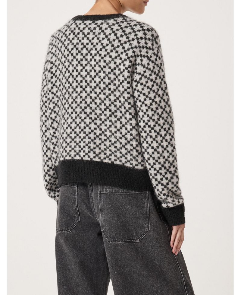 Women's Jacquard Wool Edge To Edge Cardigan
