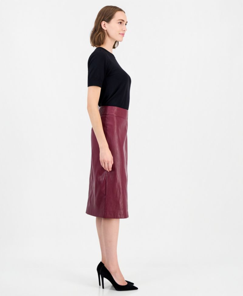 Women's Midi Pencil Front-Slit Skirt