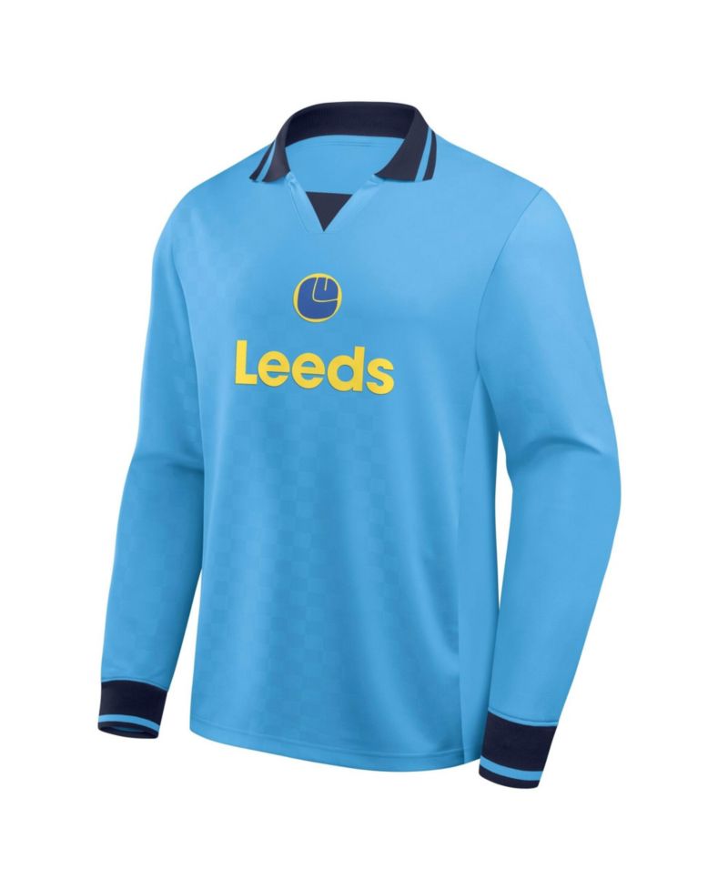 Men's Leeds United Oversized Pique Long Sleeve Polo Shirt
