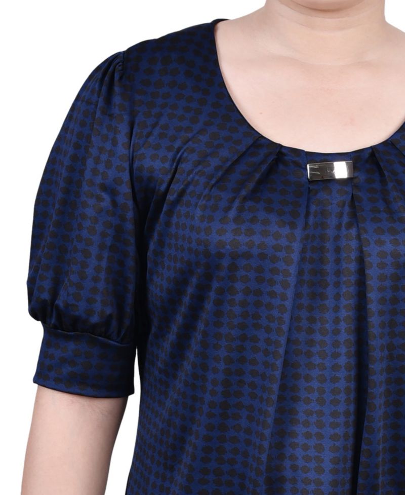 Petite Short Sleeve Balloon Sleeve Top