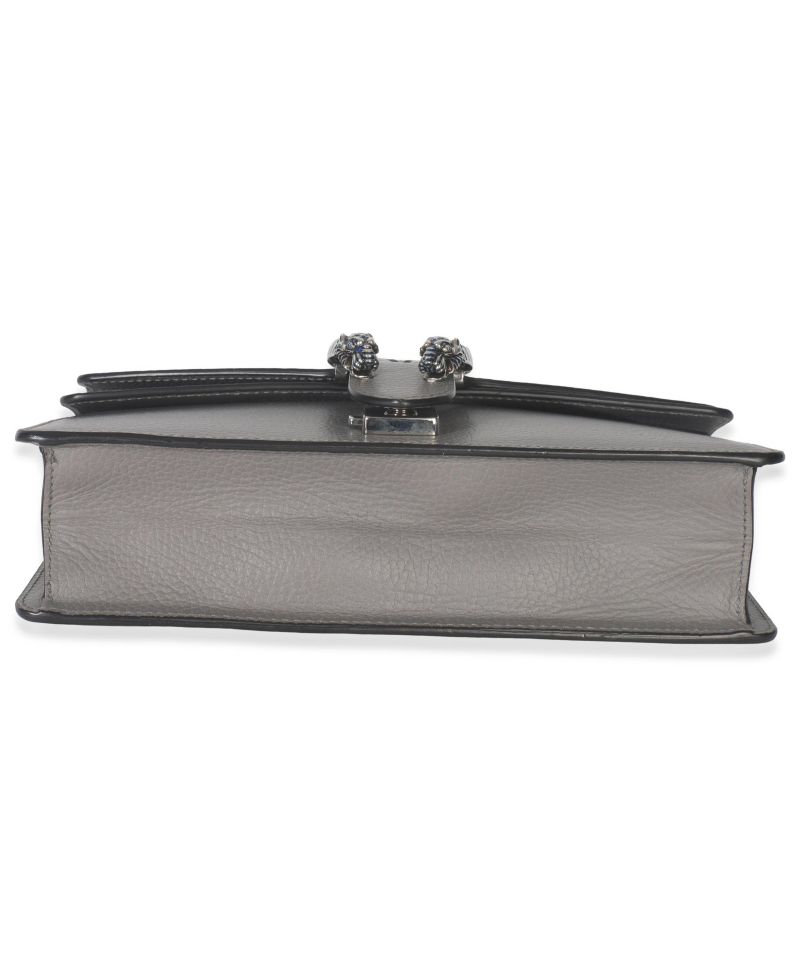 Dusty Grey Pebbled Calfskin Small Dionysus Shoulder Bag