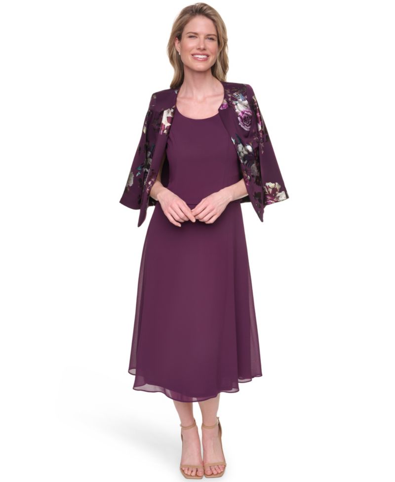 Petite Removable Jacket & Sleeveless Dress, 2-Piece Set