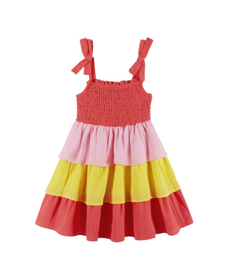 Toddler Girls 2T To 6X Gauze layered dress