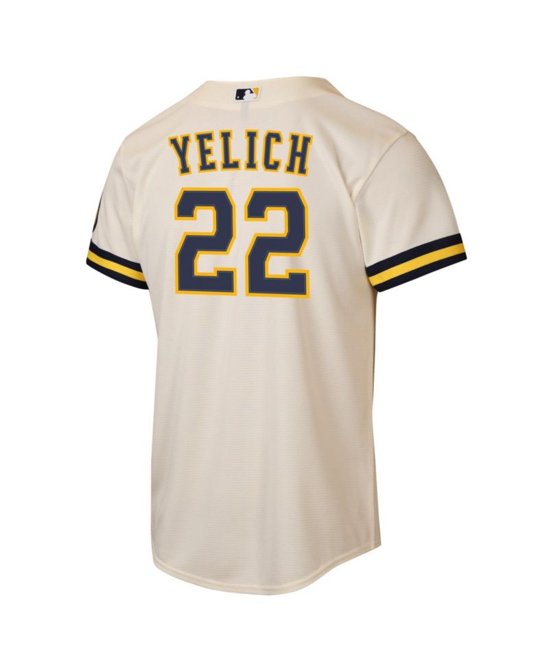 Big Boys and Girls Christian Yelich Cream Milwaukee Brewers Home Stadium Jersey