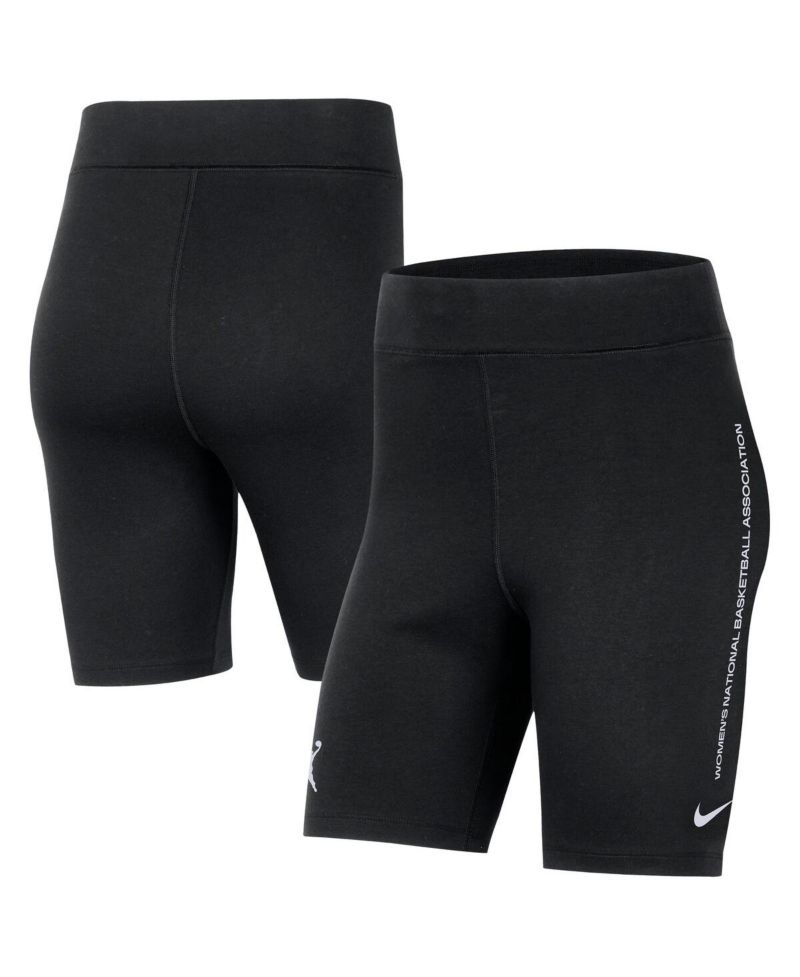 Women's Black WNBA Team 13 Tri-Blend 8" Biker Shorts