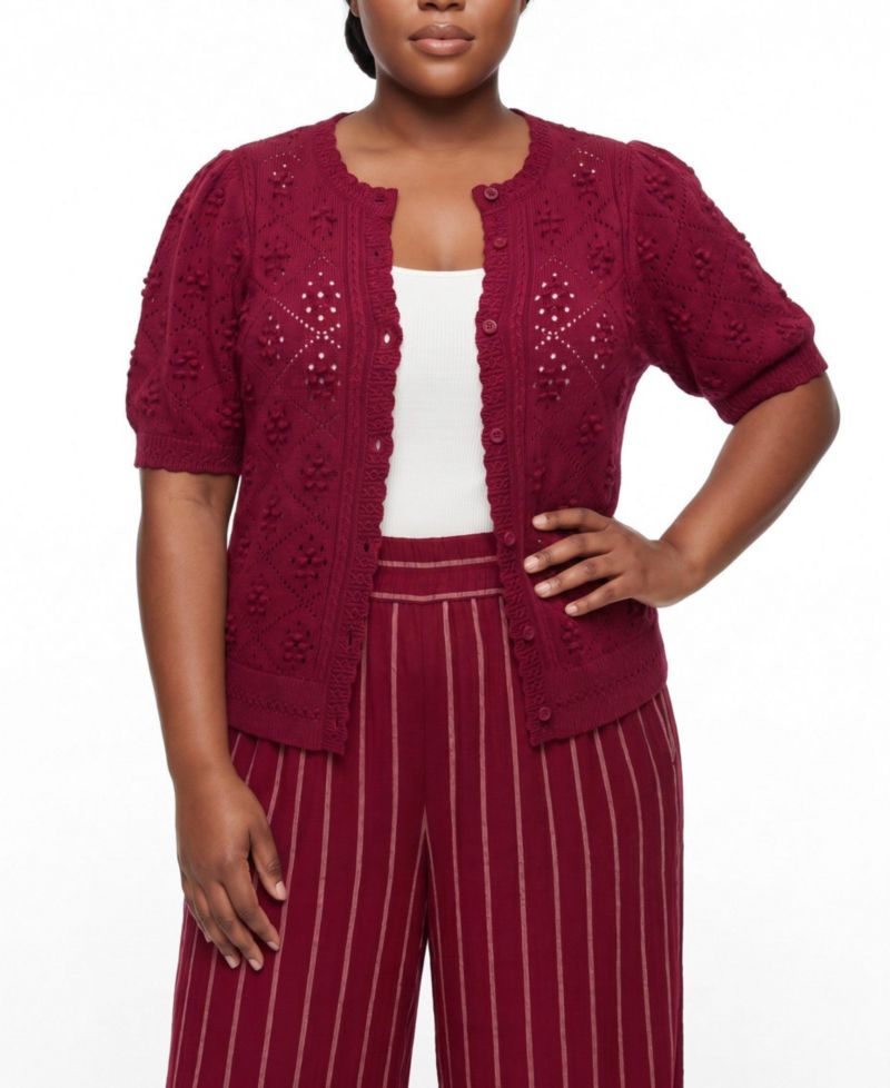 Plus Size Belle Isle Scallop Edge Cardigan