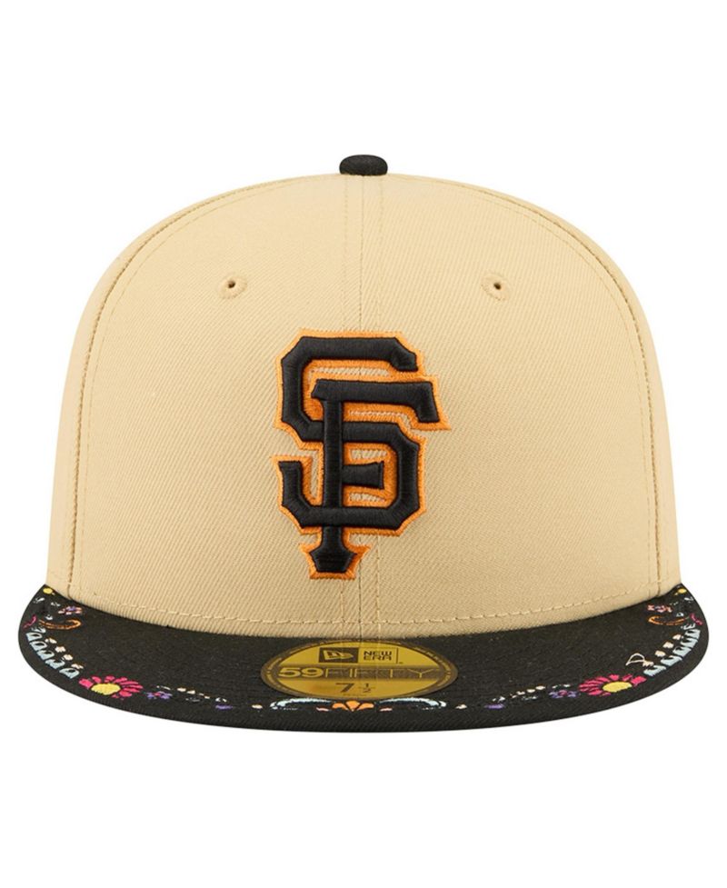 Men's Light Beige San Francisco Giants Two-Tone Embroidered Visor 59FIFTY Fitted Hat