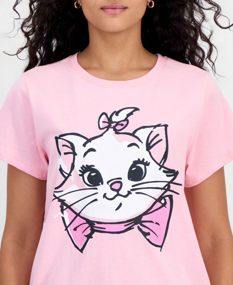 Juniors' Marie Aristocats Graphic T-Shirt