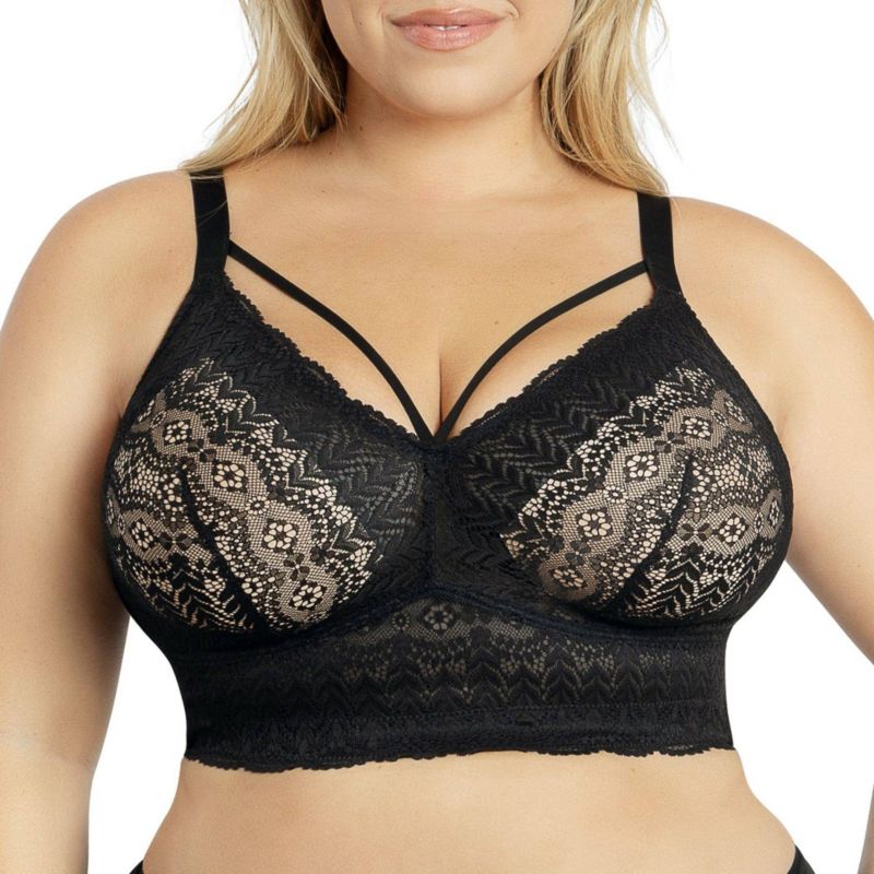 Women's Mia Wire-Free Padded Lace Bralette, Sandstone, 40H