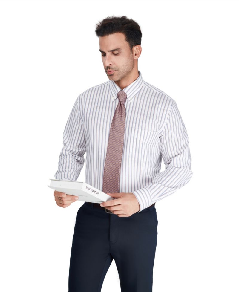 Men's Regular-Fit Harry Stripe Dress Shirt