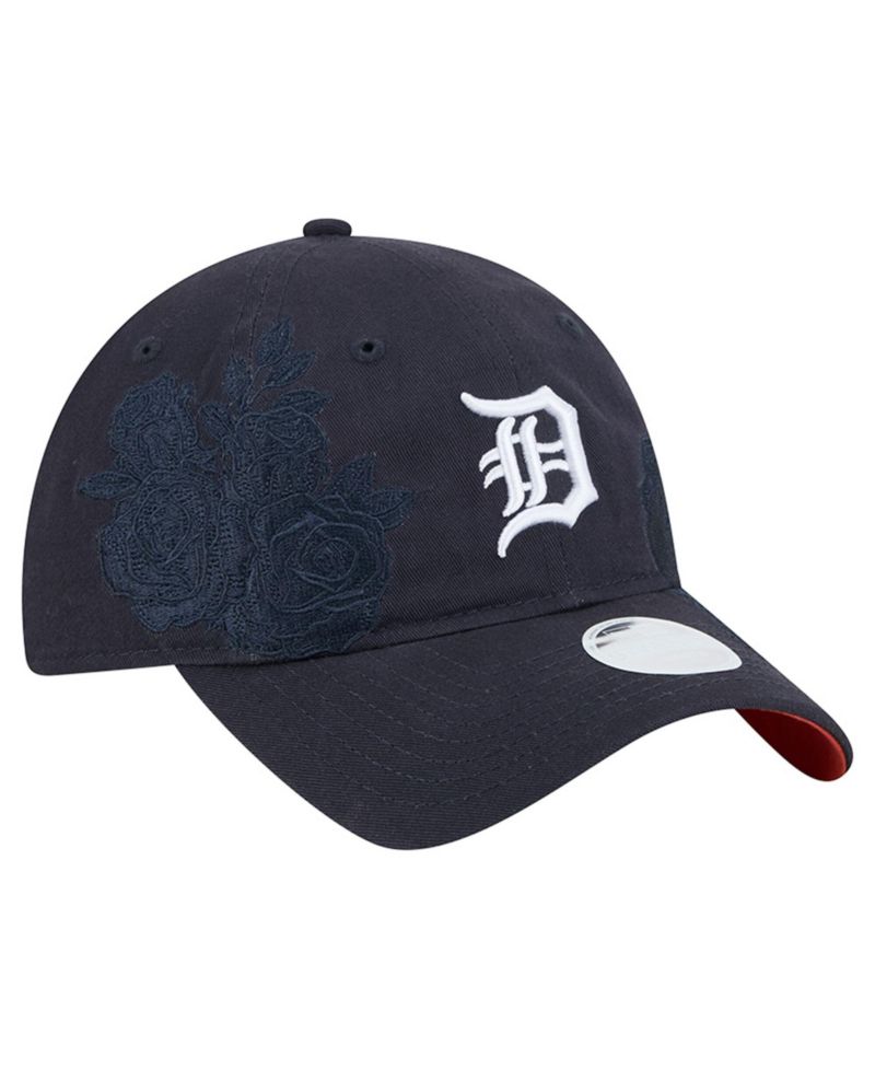 Women's Navy Detroit Tigers Roses 9TWENTY Adjustable Hat