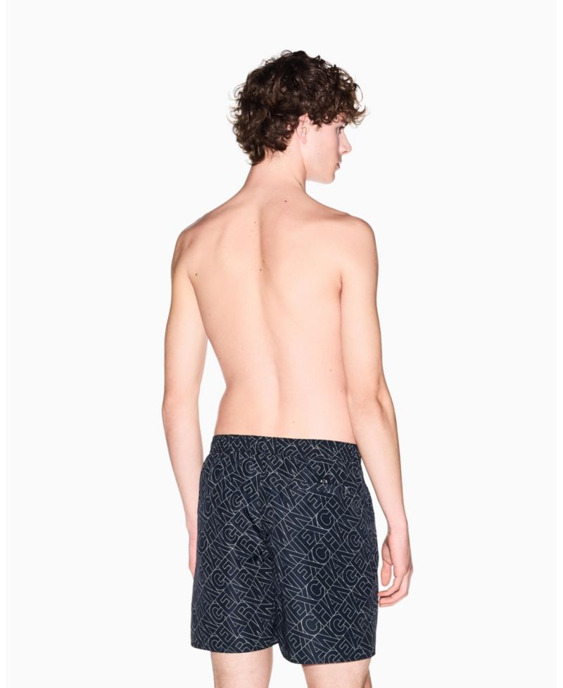 Men's Logo Print Swim Trunk