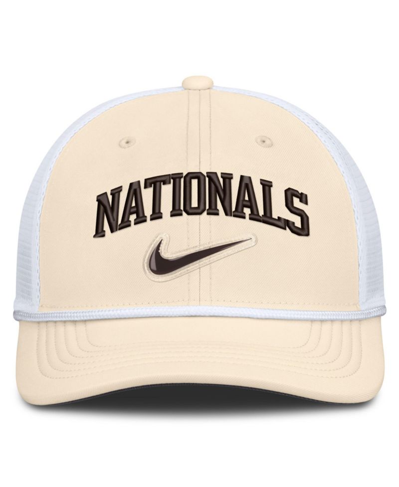 Men's Natural/White Washington Nationals Rise Dri-FIT Trucker Adjustable Hat&iquest;
