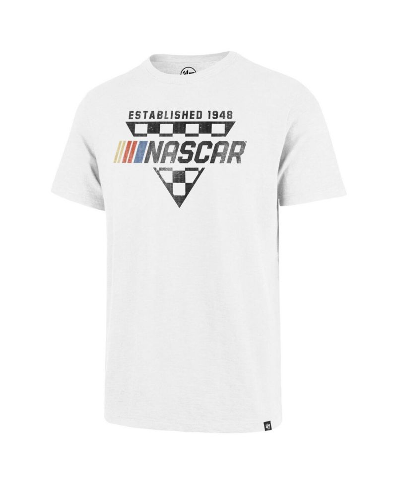 Men's White NASCAR Tri-Check Scrum T-Shirt