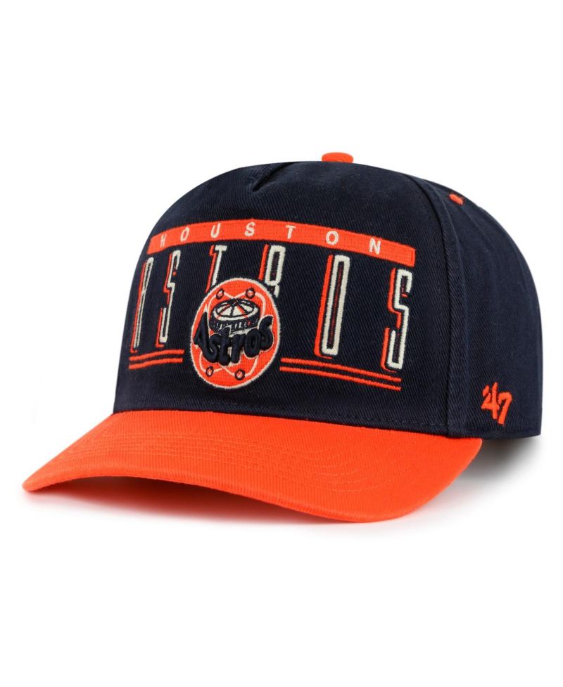 Men's Navy Houston Astros Double Headed Baseline Hitch Adjustable Hat