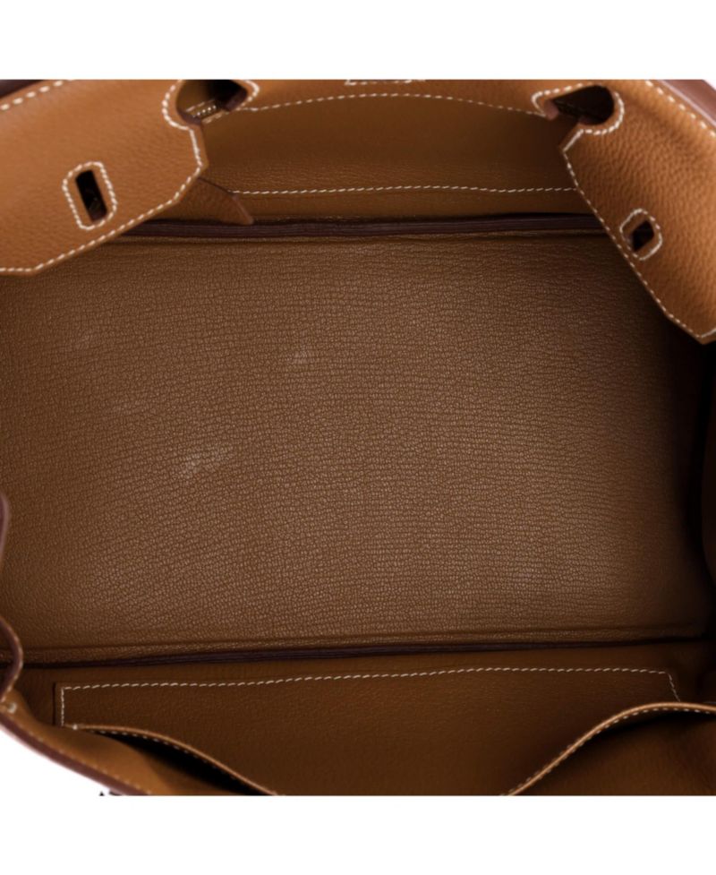 Birkin 30 Handbag Brown Togo with Palladium Hardware