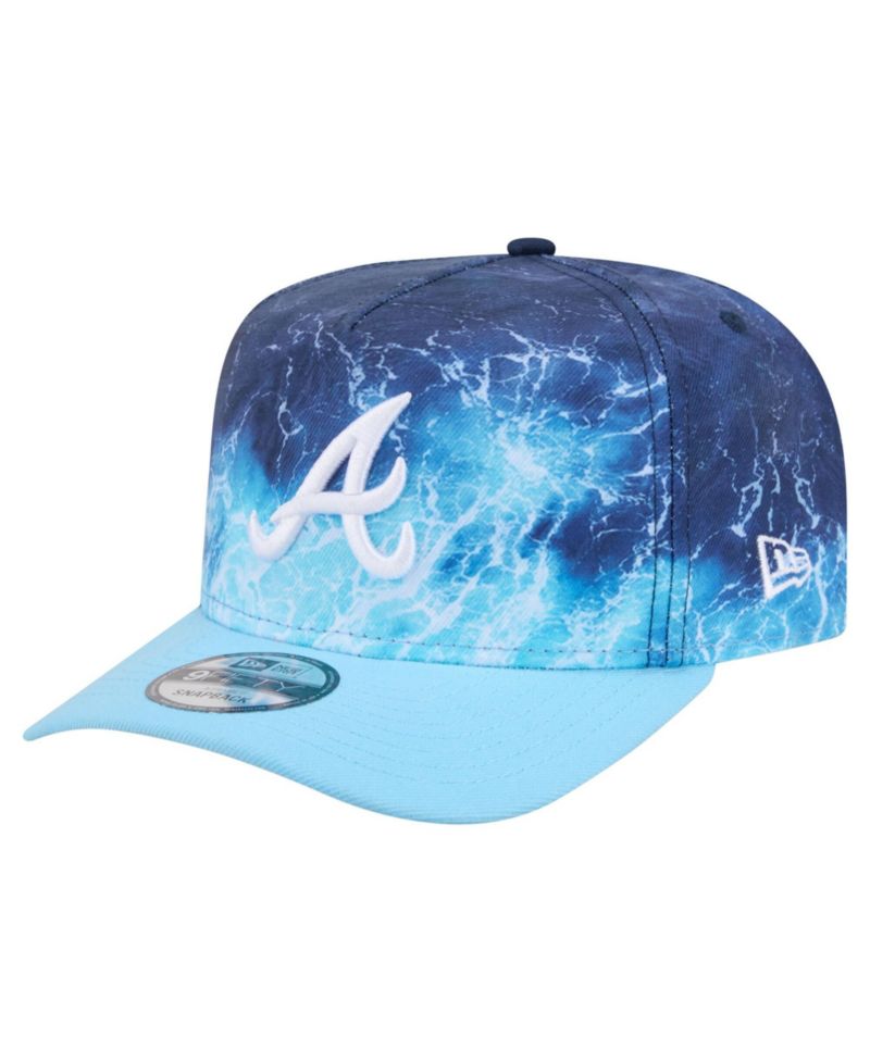 Men's Light Blue Atlanta Braves Deep Water Pre-Curved 9FIFTY A-Frame Snapback Hat
