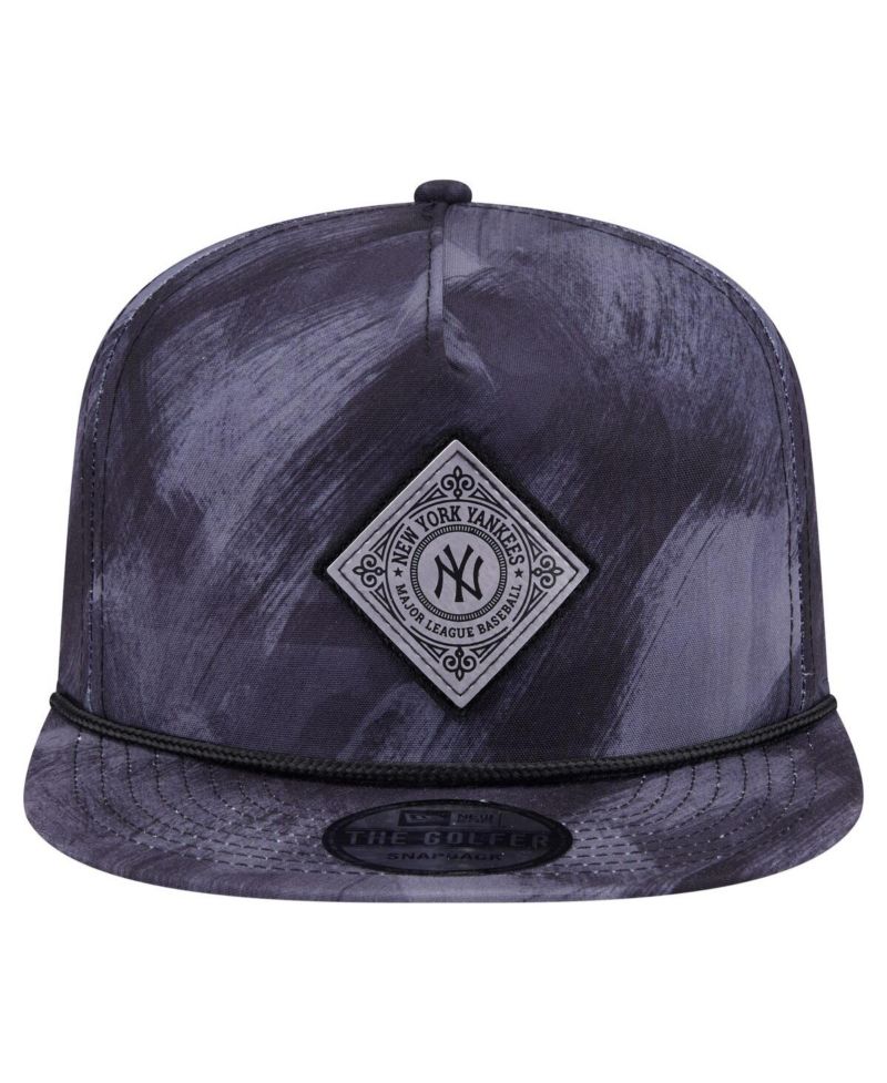 Men's Navy New York Yankees Printed Golfer Snapback Hat