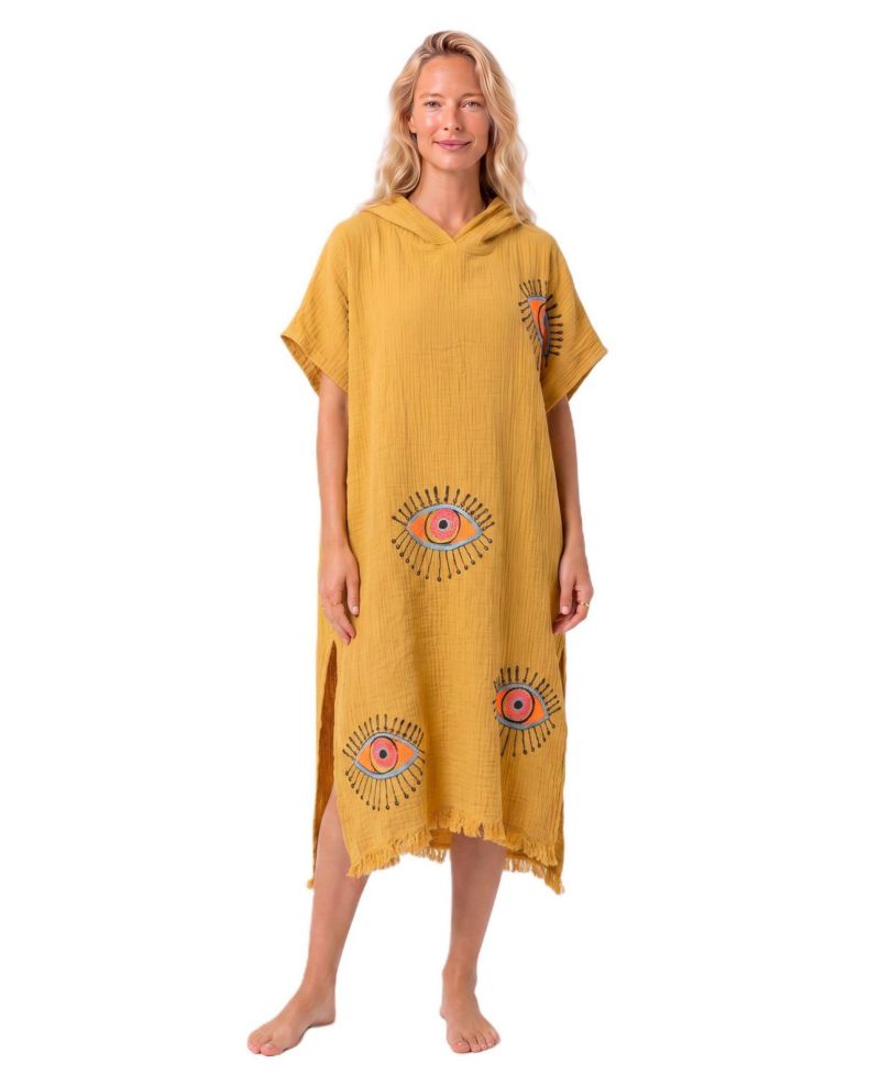 Women's Mira Hooded V-Neck Short-Sleeve Beach Cover-Up