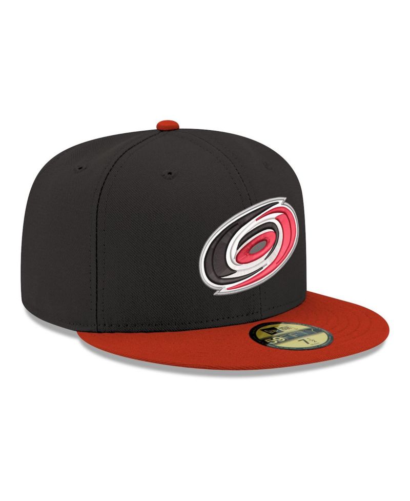 Men's Black Carolina Hurricanes Core Logo Two-Tone 59FIFTY Fitted Hat