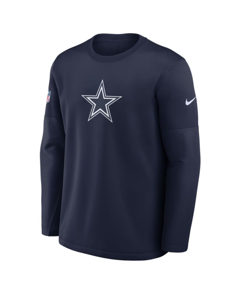 Men's Navy Dallas Cowboys Sideline Coaches Midweight Therma-FIT Sweatshirt