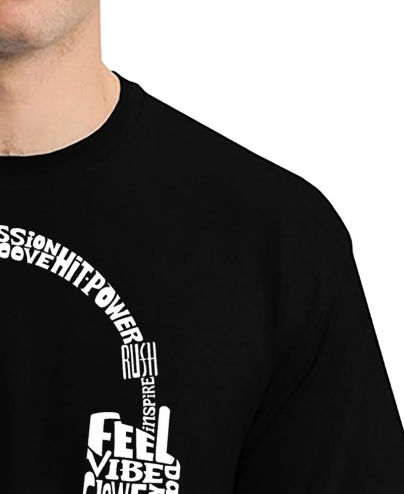 Men's Headphones Word Art T-Shirt