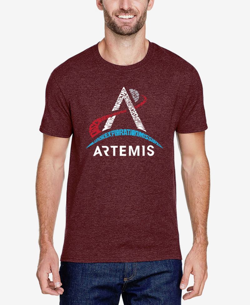 Men's Cotton/Poly Blend Word Art T-shirt - NASA Artemis