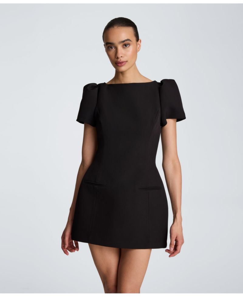 Women's Puff-Sleeve Mini Sheath Dress