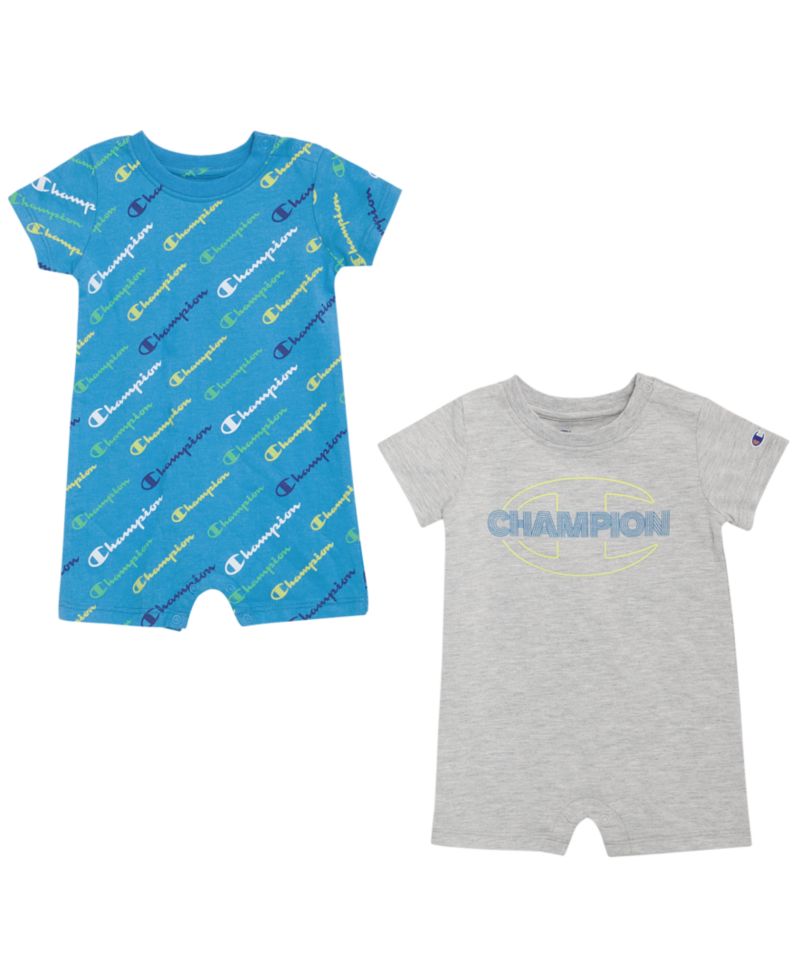 Baby Boys' Logo Print Rompers, 2 Pack