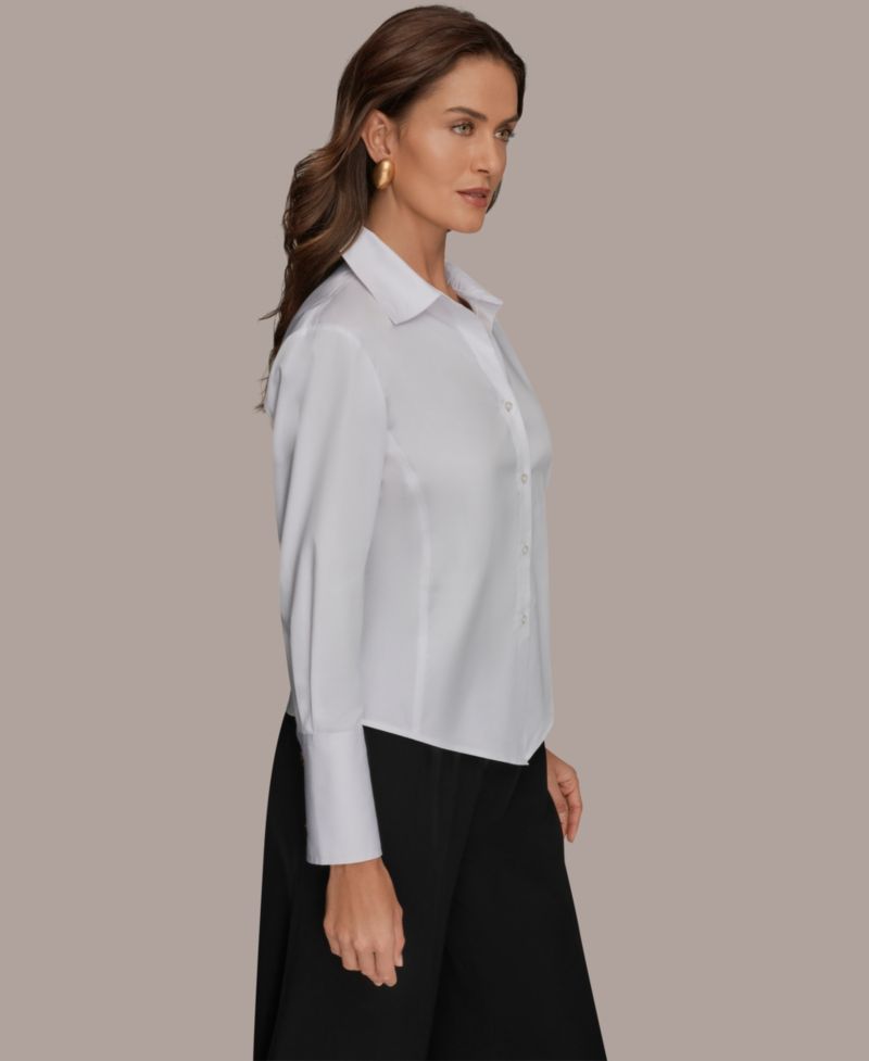 Petite Collared Button-Down Shirt