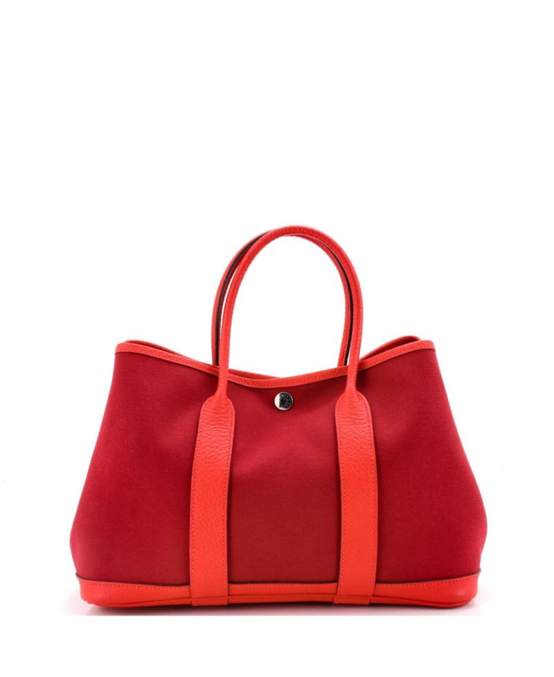 30 Garden Party Tote Toile and Leather