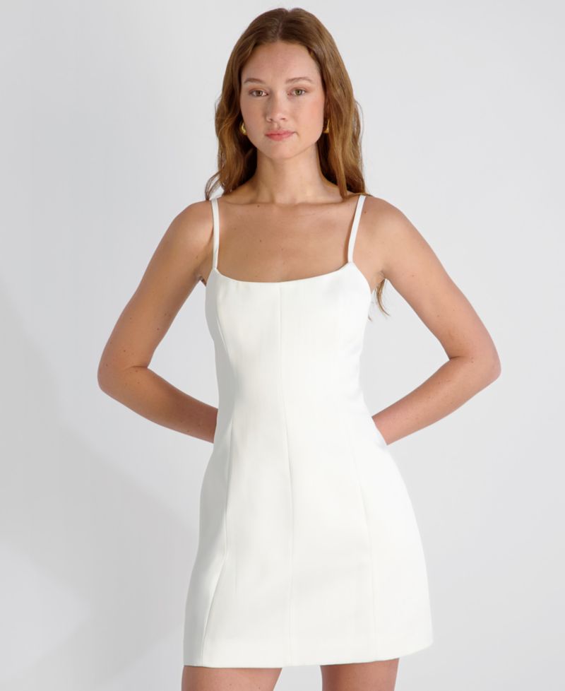 Women's York Satin Scoop Neck Mini Dress