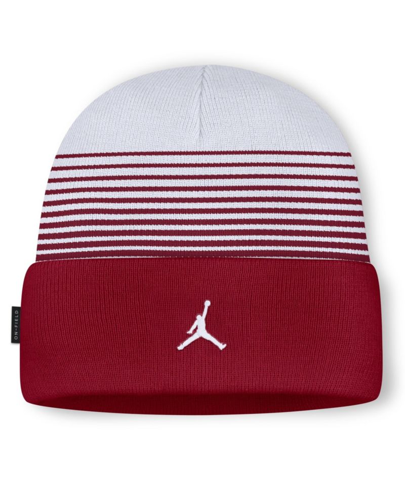 Men's and Women's Crimson/White Oklahoma Sooners On-Field Utility Knit Hat