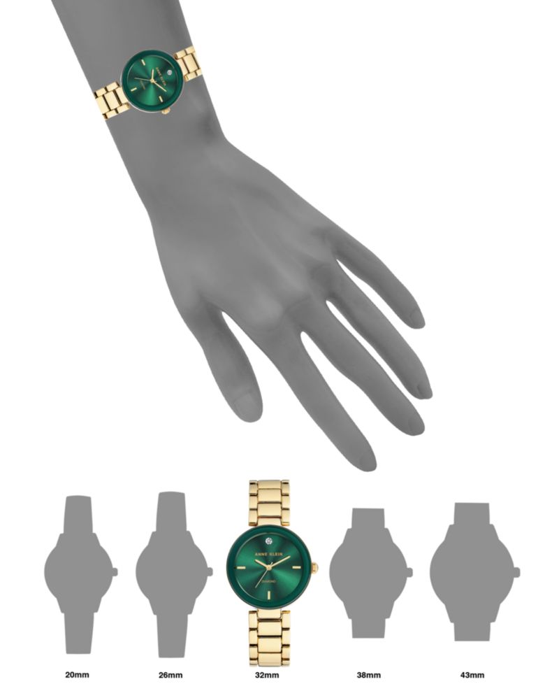 Women's Diamond-Accent Gold-Tone Bracelet Watch 32mm