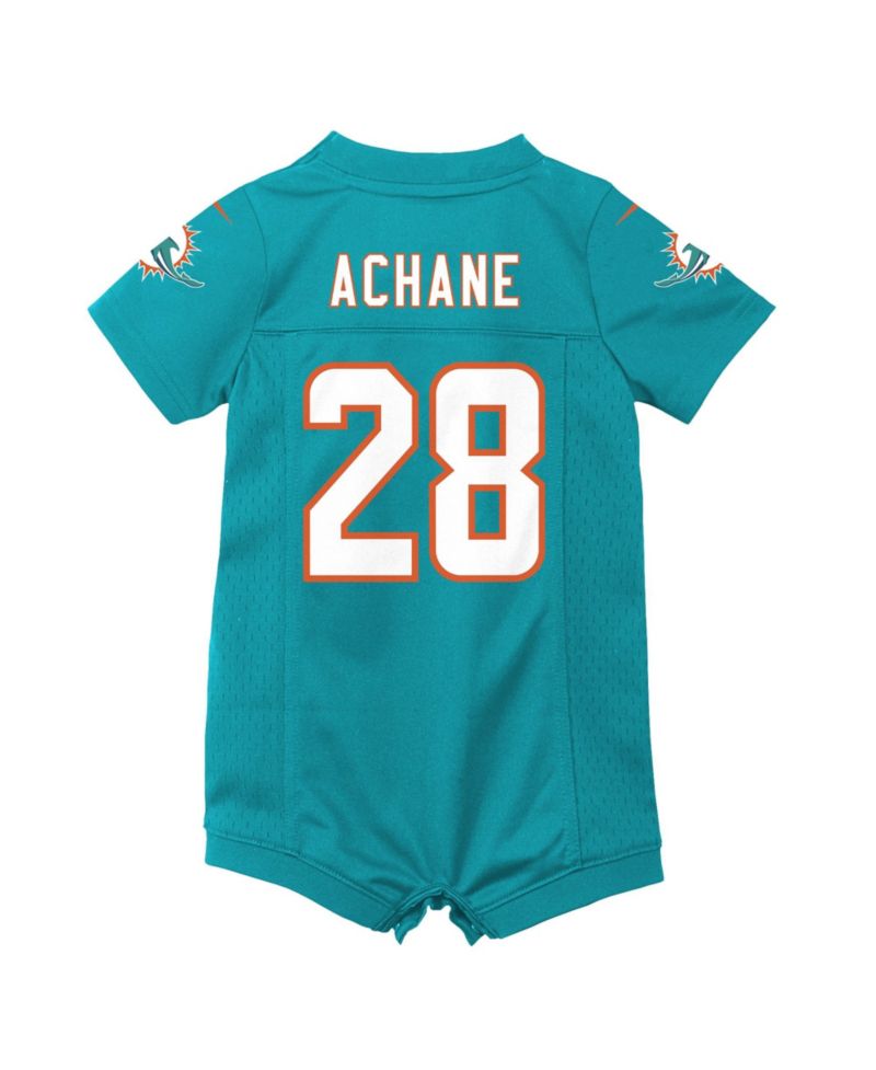 Baby Boys' and Girls' De'Von Achane V-Neck Miami Dolphins Romper