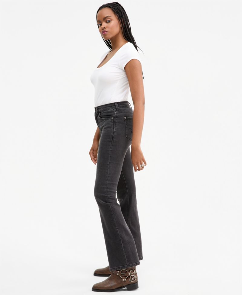 Women's Double Knot Cotton High-Rise Bootcut Jeans