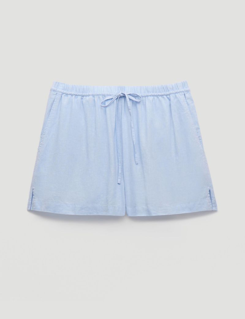Women's Ernie Gathered Linen Beach Short