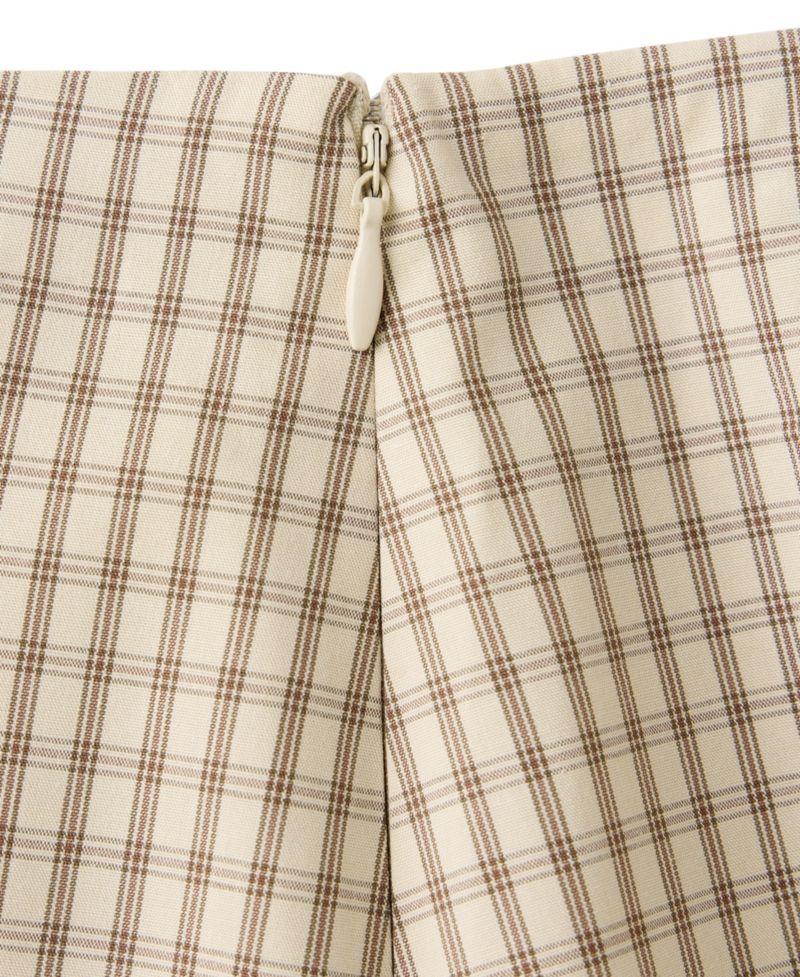 Women's Gingham Mini Cotton Skirt