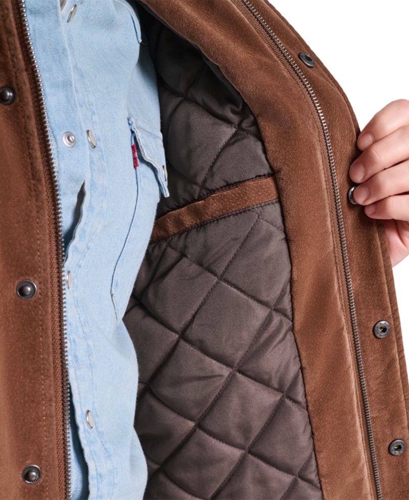 Men's Faux Suede Western Shirt Jacket