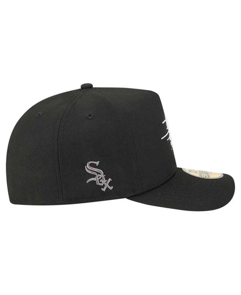 Men's Black Chicago White Sox Cartoon A-Frame 59FIFTY Fitted Hat