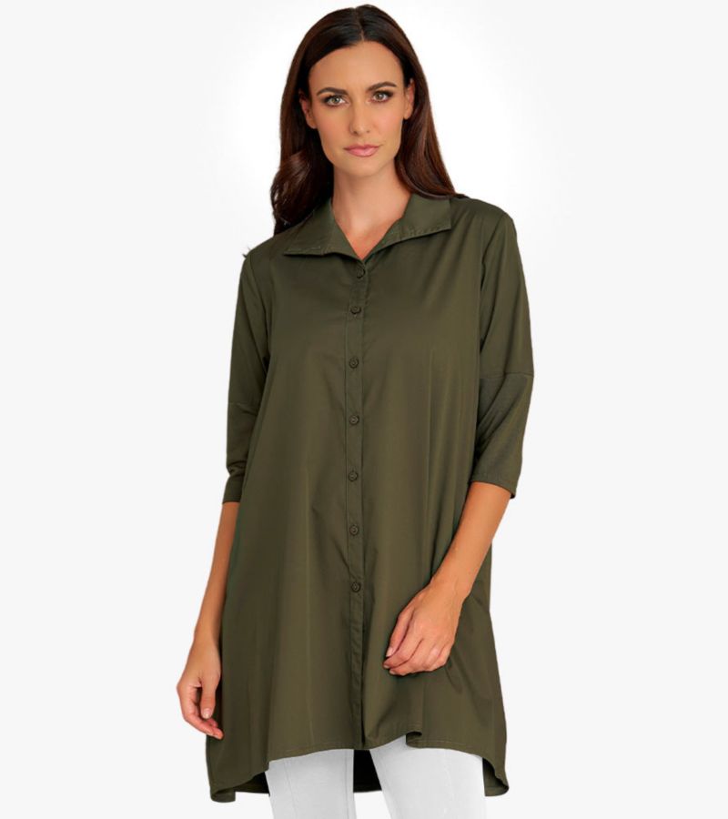 Women's Quarter Sleeve Cotton and Jersey Tiburon Tunic