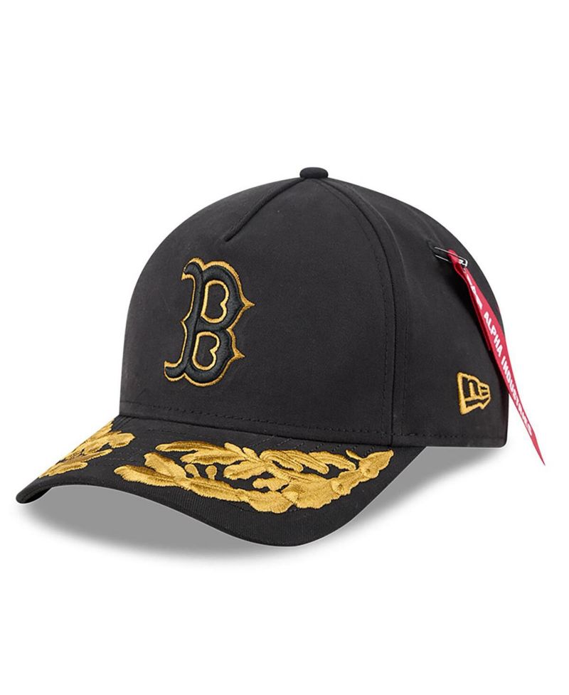 Men's Black Boston Red Sox A-Frame 9FORTY Adjustable Hat