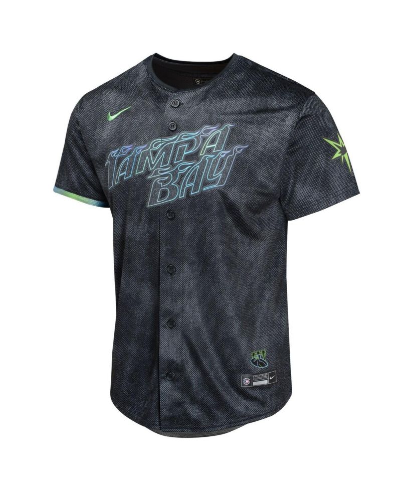 Big Boys and Girls Shane McClanahan Charcoal Tampa Bay Rays 2024 City Connect Limited Player Jersey
