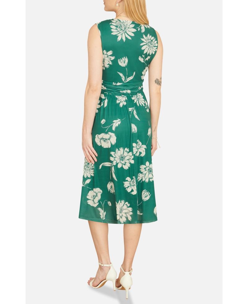 Women's Floral Print Stretch Mesh Dress