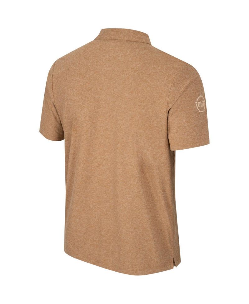 Men's Khaki Michigan Wolverines OHT Military-Inspired Appreciation Cloud Jersey Desert Polo Shirt