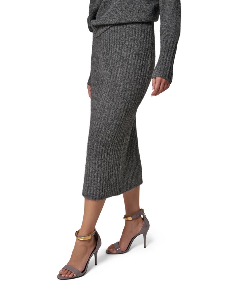 Women's Straight Sweater Pull-On High-Waisted Midi Skirt