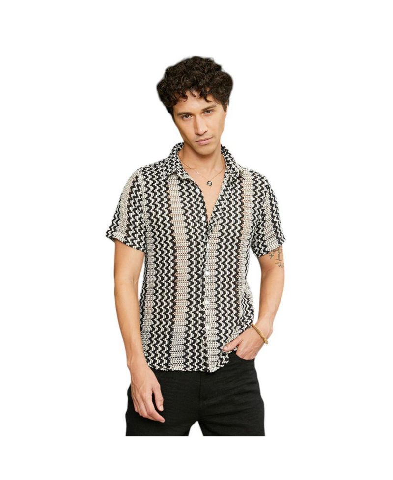 Men's Zigzag-Knit Shirt