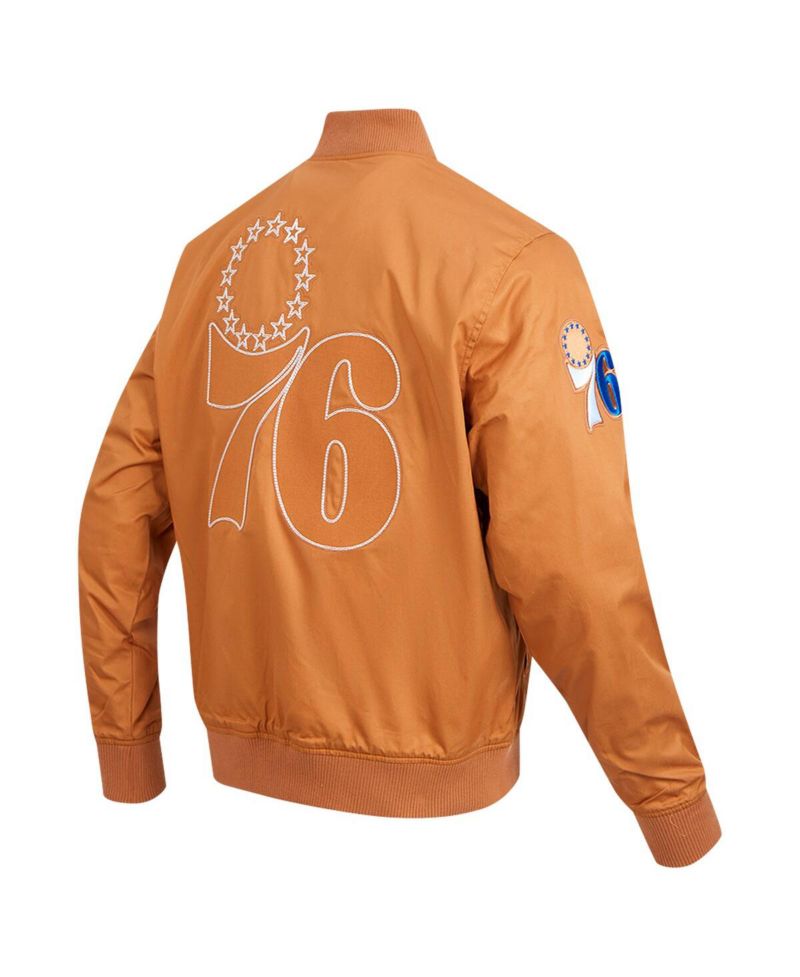 Men's Brown Philadelphia 76ers Paint The City Full-Zip Jacket